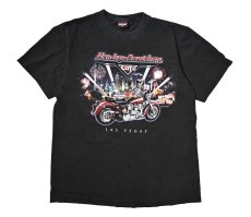画像1: 00s Used Harley-Davidson Cafe Print Tee made in USA (1)