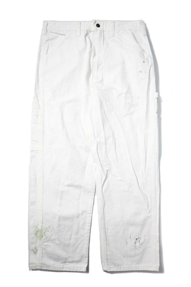 画像1: Used Stan Ray Painted Painter Pants White made in USA (1)