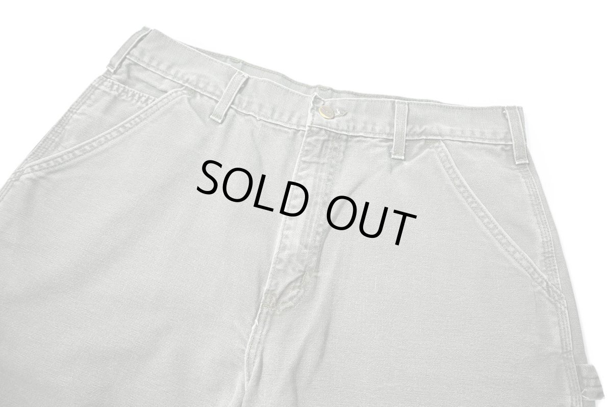 画像2: 04' Used Carhartt Duck Work Shorts Moss made in USA (2)