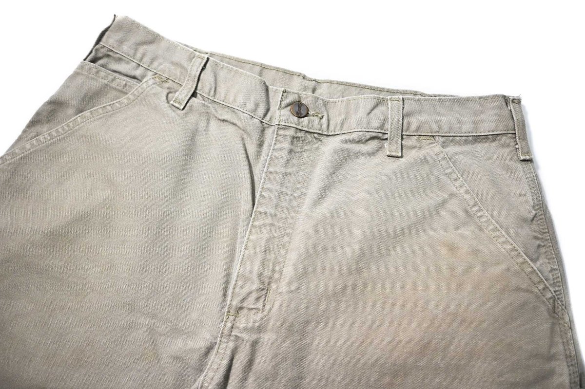 画像2: 07' Used Carhartt Duck Work Shorts Desert (2)