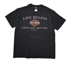 画像1: 00s Used Harley-Davidson Print Tee made in USA (1)
