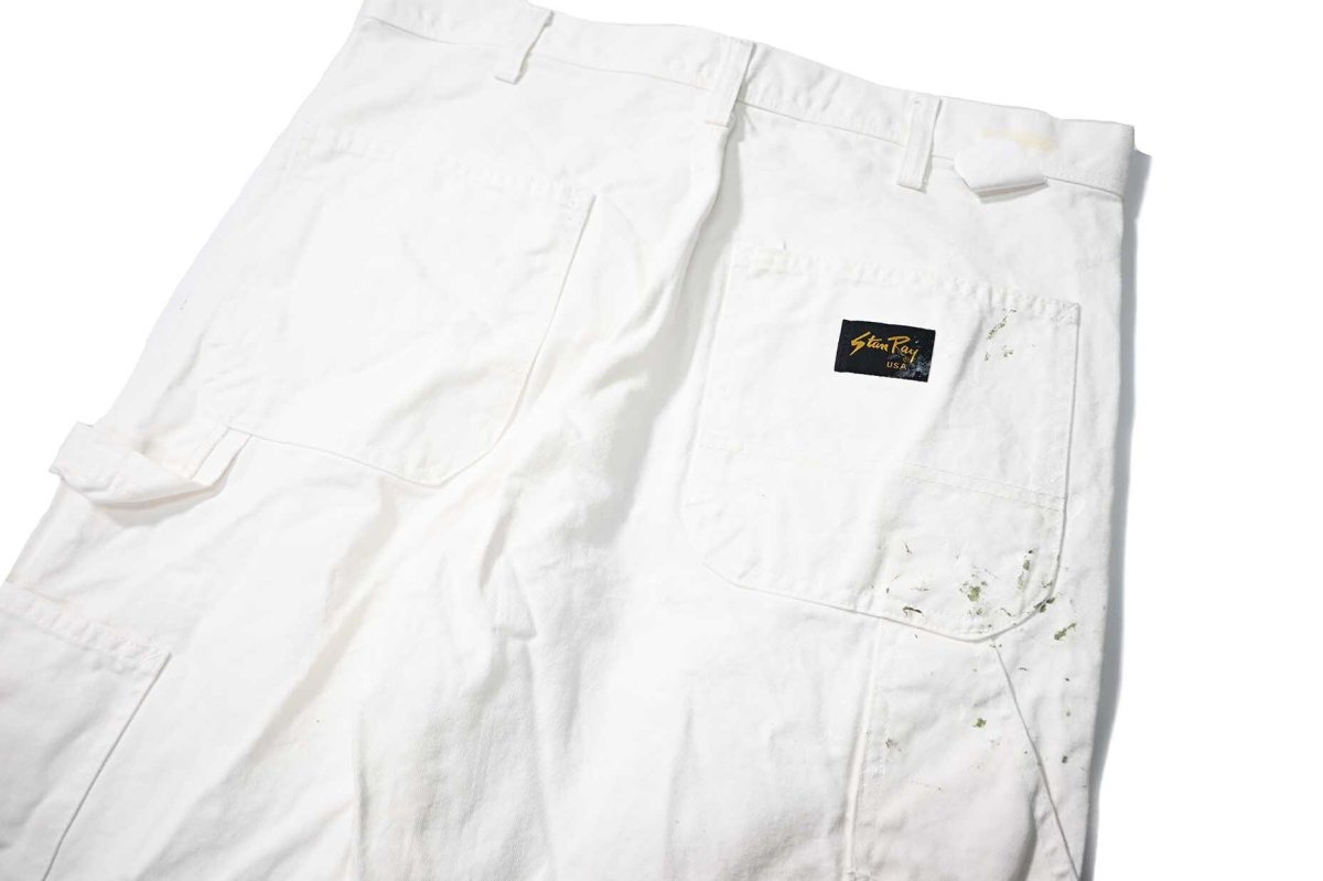 画像4: Used Stan Ray Painted Painter Pants White made in USA (4)
