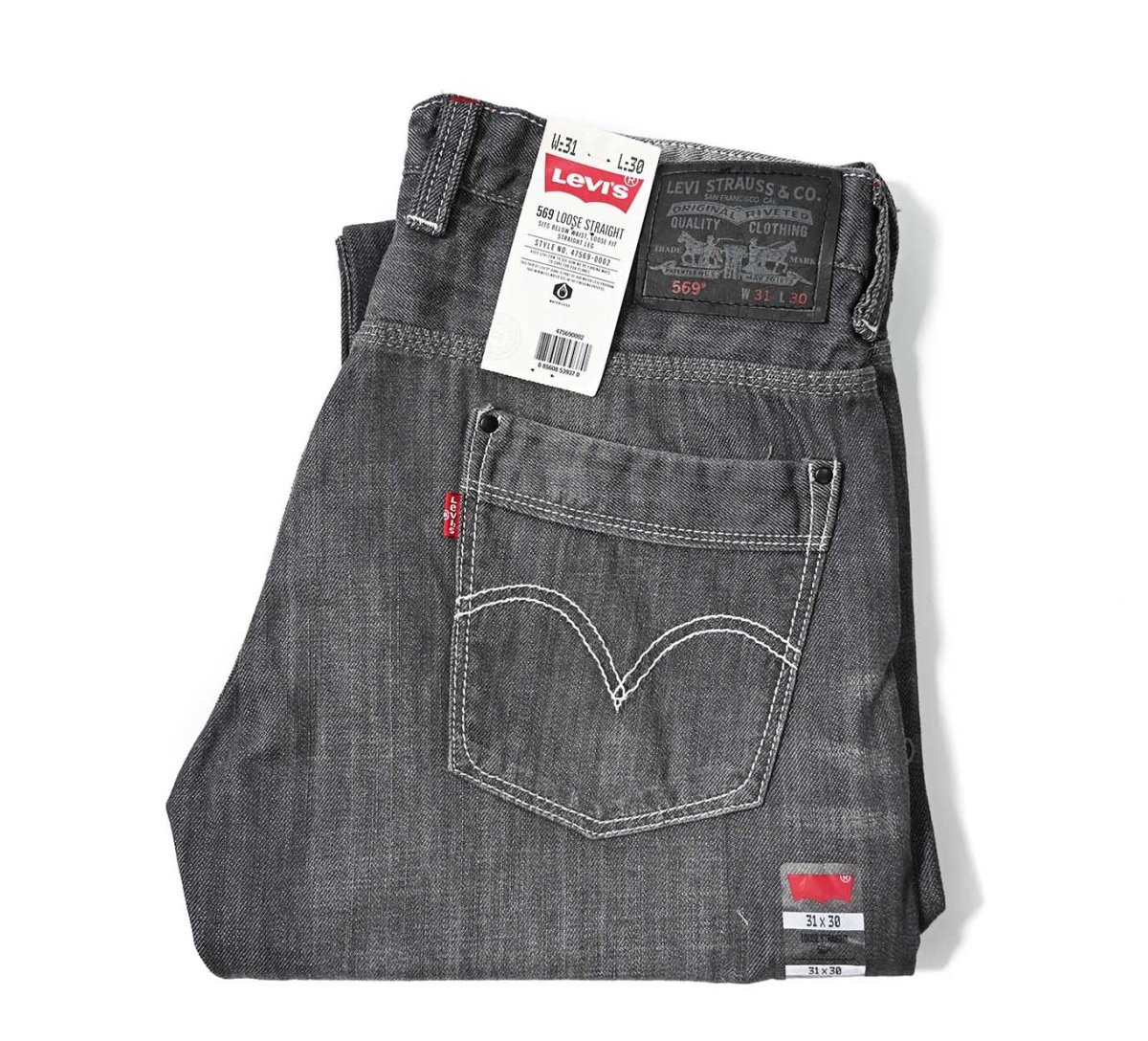 画像1: 00s Deadstock Levi's 569 Denim Pants Loose Straight #47569-0002リーバイス (1)