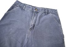 画像2: Used Carhartt Customized Duck Jorts Petrol Blue (2)
