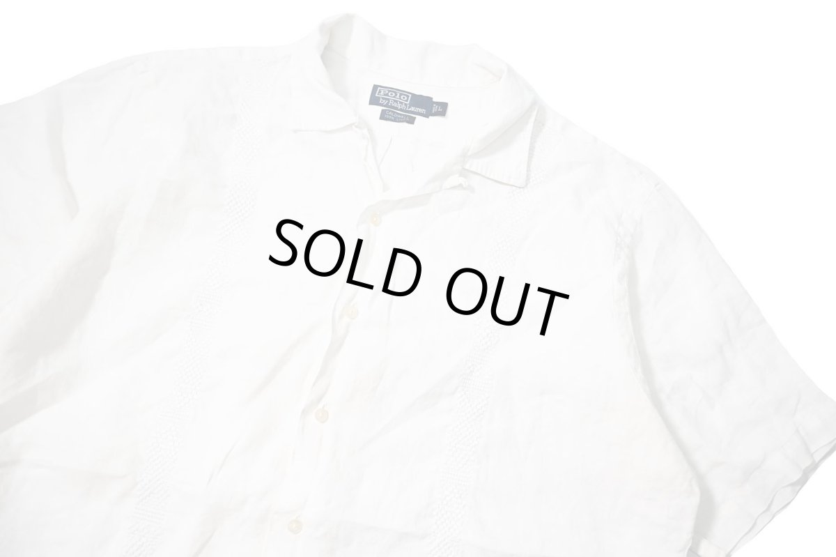 画像2: 90-00s Used Polo Ralph Lauren Linen Guayabera Shirt "Caldwell" (2)