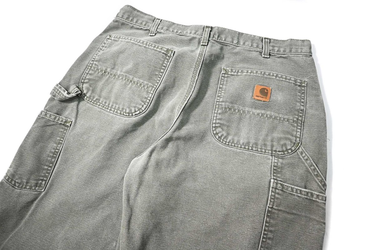 画像4: Used Carhartt Customized Duck Jorts Moss (4)