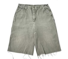 画像1: Used Carhartt Customized Duck Jorts Moss (1)