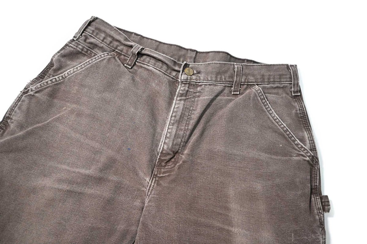 画像2: Used Carhartt Customized Duck Jorts Dark Brown (2)