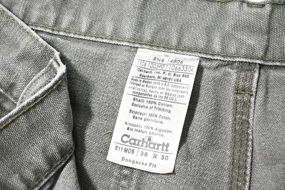 画像6: Used Carhartt Customized Duck Jorts Moss (6)