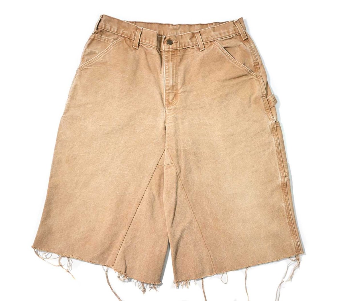 画像1: Used Carhartt Customized Duck Jorts Brown (1)