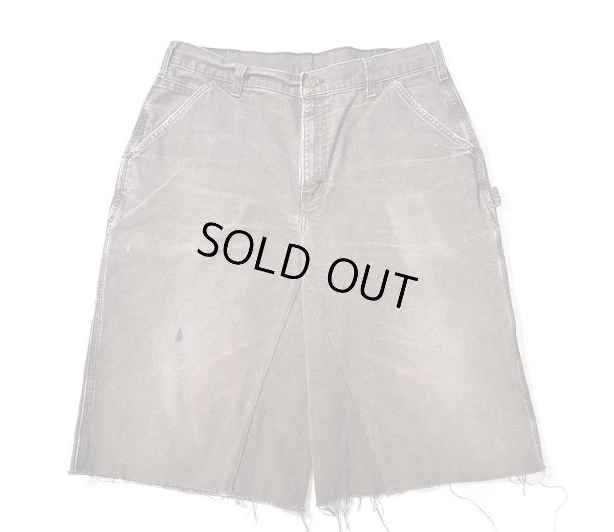 画像1: Used Carhartt Customized Duck Jorts Dark Brown (1)