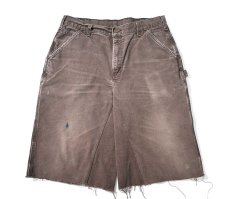 画像1: Used Carhartt Customized Duck Jorts Dark Brown (1)