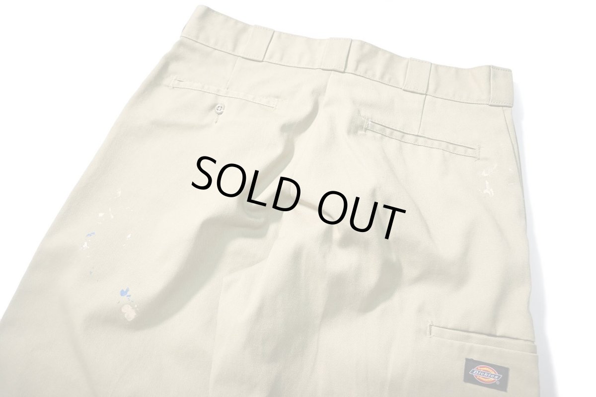 画像5: Used Dickies 85283 Double Knee Painted Work Pants Khaki (5)