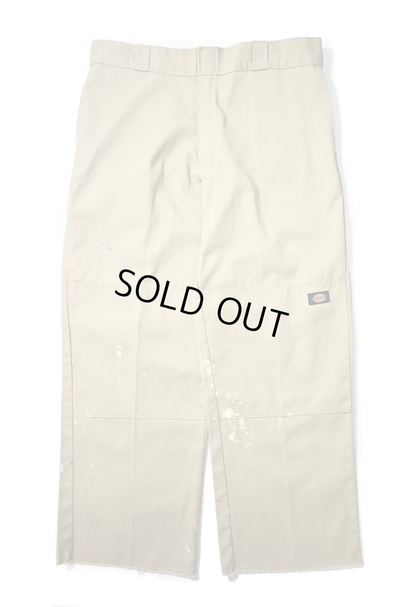 画像1: Used Dickies 85283 Double Knee Painted Work Pants Khaki (1)