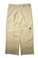 画像1: Used Dickies 85283 Double Knee Painted Work Pants Khaki (1)