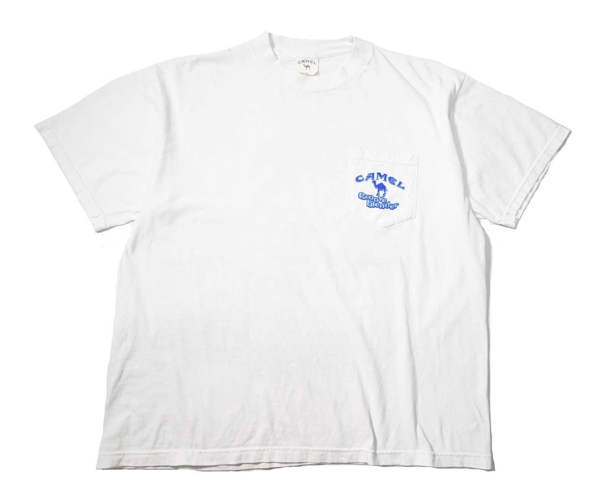 画像1: 90s Used Camel Print Pocket Tee (1)