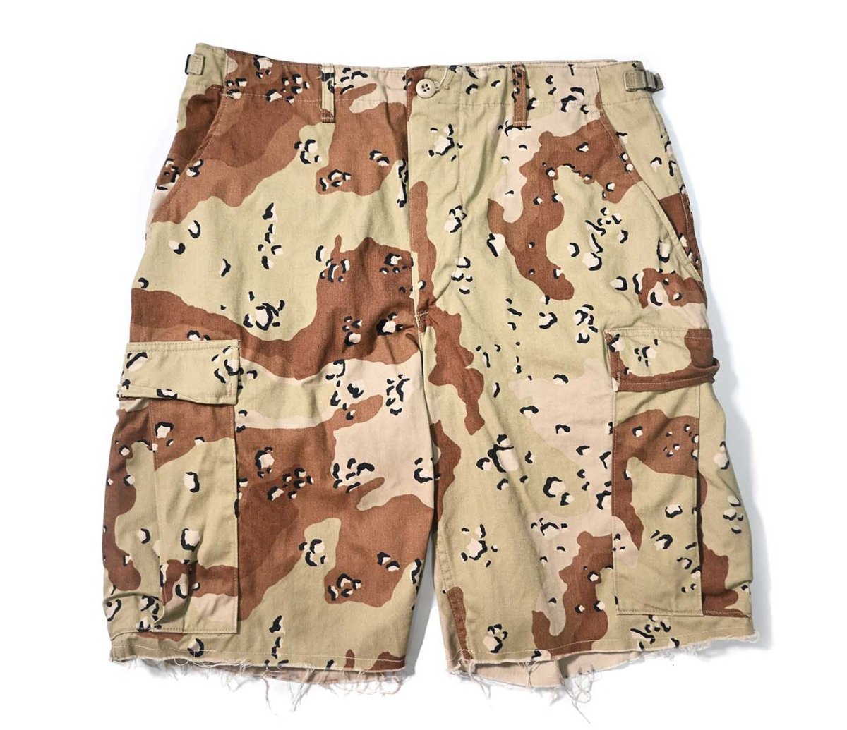 画像1: 90s Used Us Army 6C Desert Camo Cut Off Shorts チョコチップカモ (1)