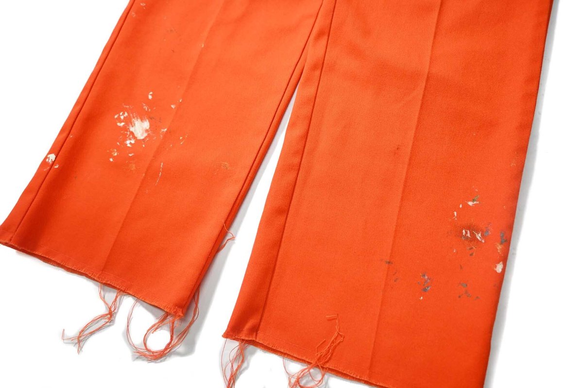 画像3: 90s Used Dickies 874 Painted Work Pants Orange likely made in USA (3)