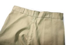 画像2: Used Dickies 85283 Double Knee Painted Work Pants Khaki (2)