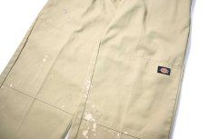 画像4: Used Dickies 85283 Double Knee Painted Work Pants Khaki (4)
