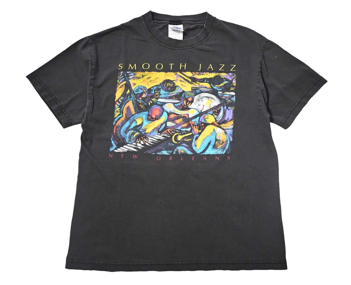画像1: 00s Used Smooth Jazz New Orleans Print Tee (1)