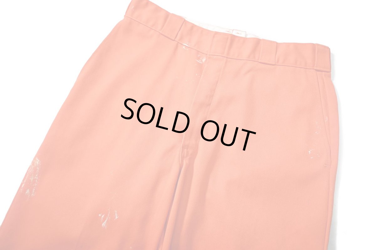 画像2: 90s Used Dickies 874 Painted Work Pants Orange likely made in USA (2)