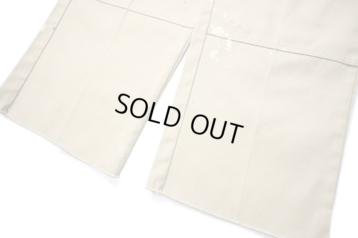 画像3: Used Dickies 85283 Double Knee Painted Work Pants Khaki (3)