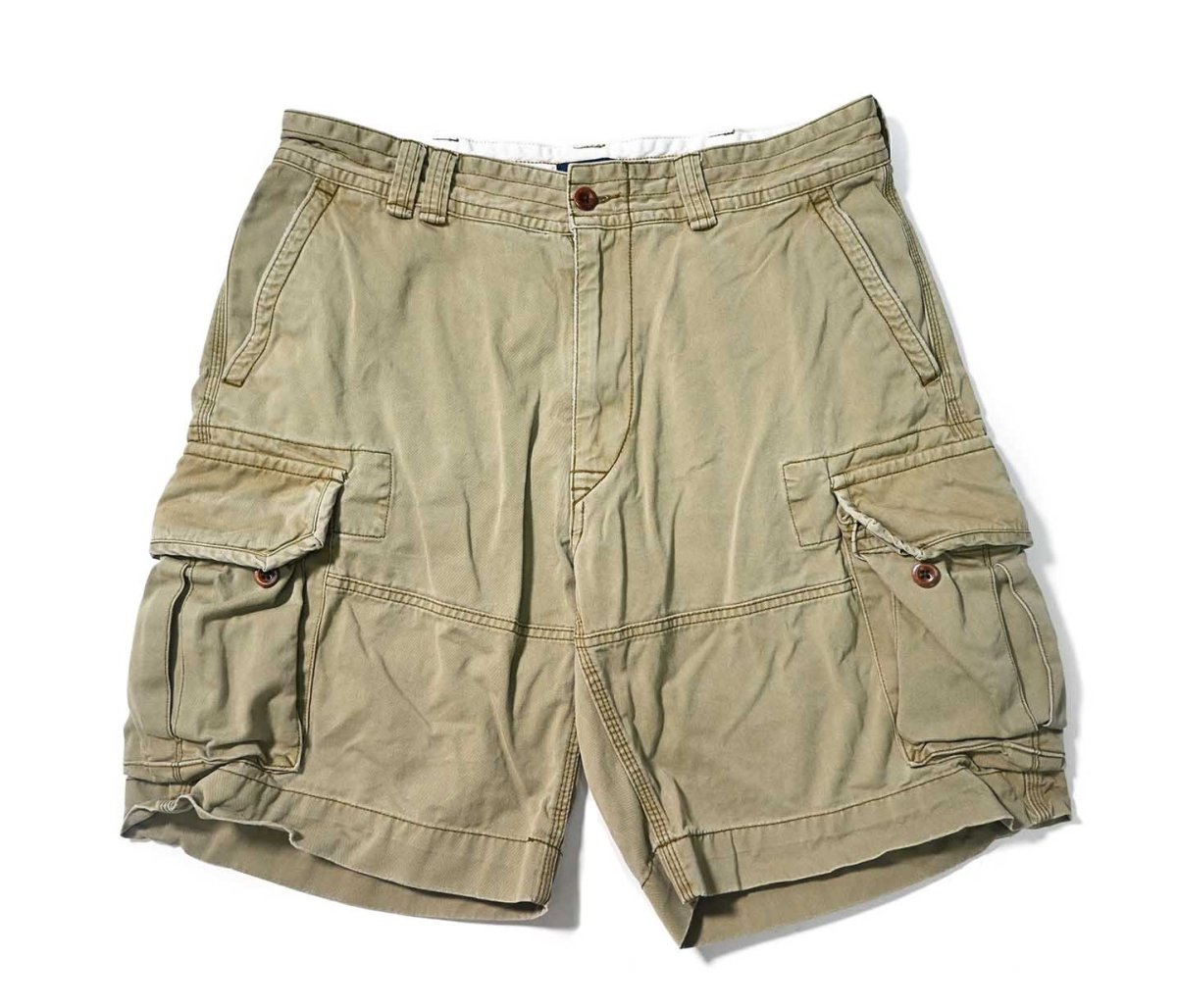 画像1: Used Polo Ralph Lauren Cargo Shorts Khaki ラルフローレン (1)
