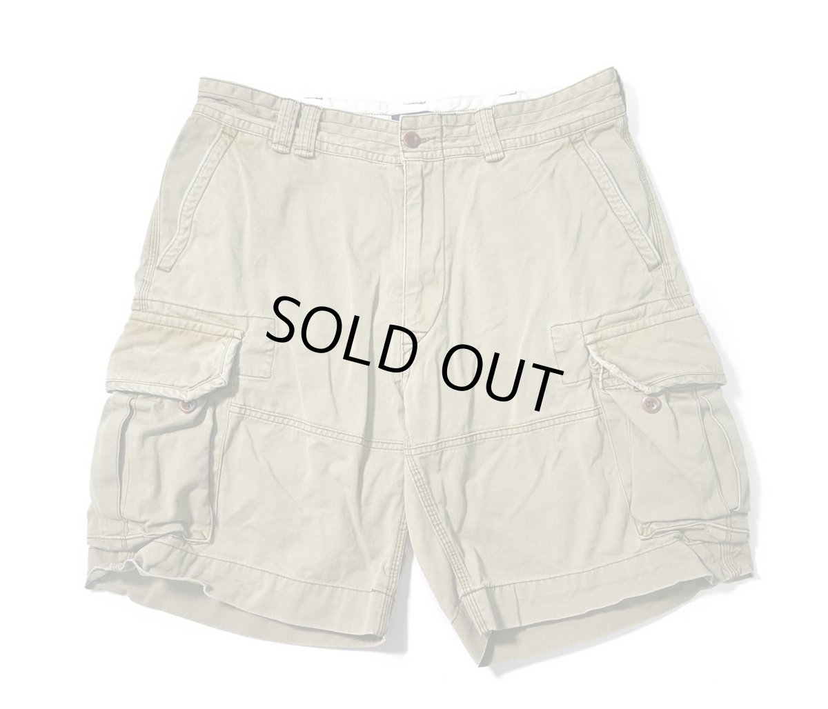 画像1: Used Polo Ralph Lauren Cargo Shorts Khaki ラルフローレン (1)