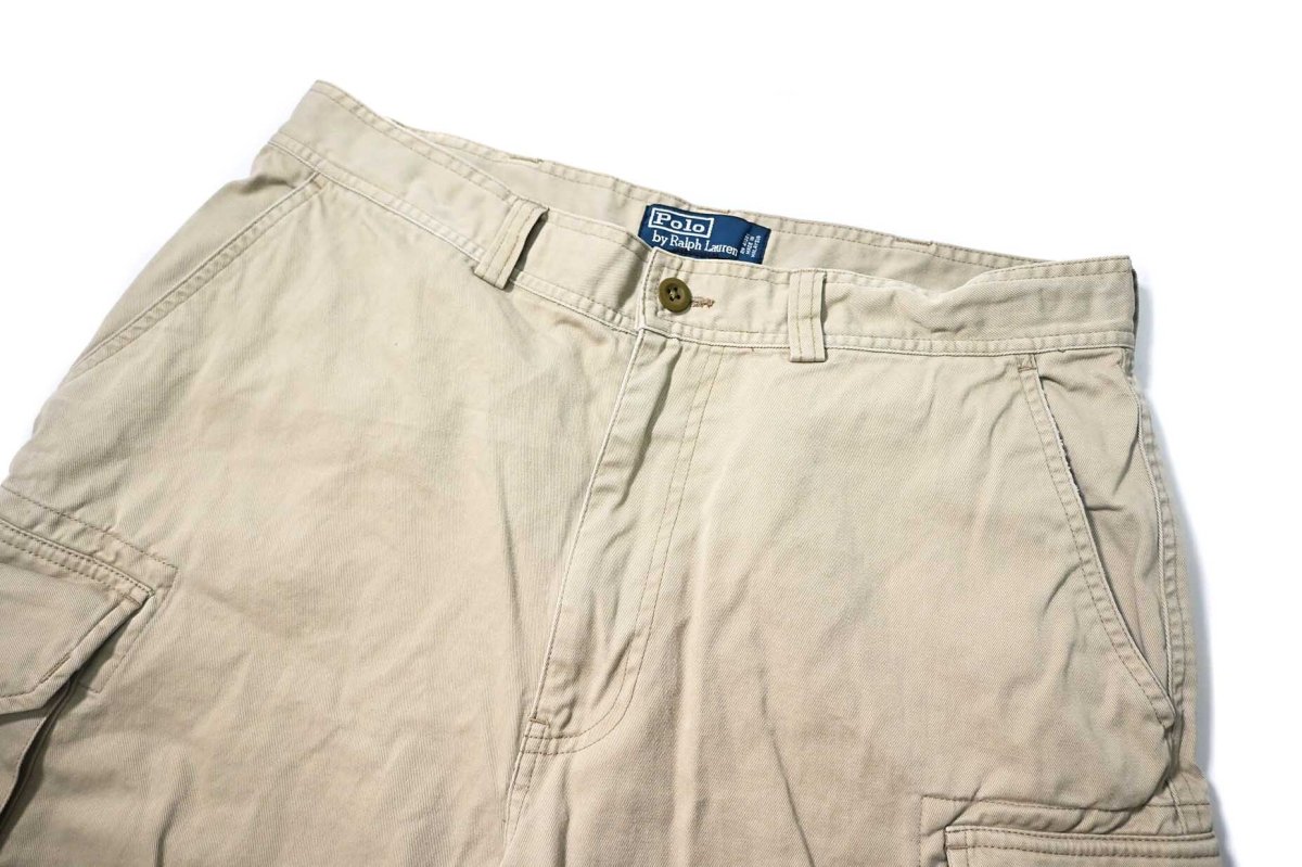 画像2: 90-00s Used Polo Ralph Lauren Cargo Shorts Khaki ラルフローレン (2)