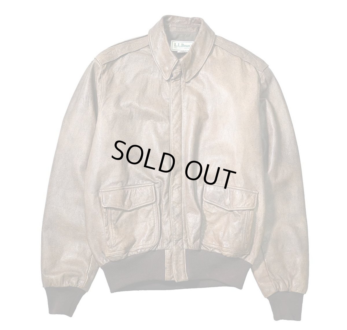 画像1: 80s Used L.L.Bean Type A-2 Leather Flight Jacket made in USA (1)
