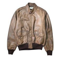 画像1: 80s Used L.L.Bean Type A-2 Leather Flight Jacket made in USA (1)
