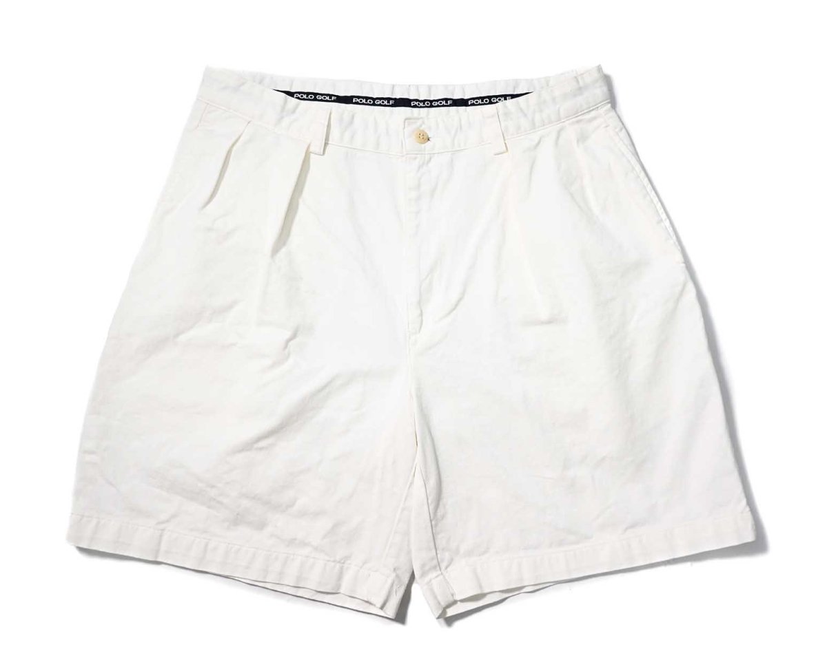 画像1: 90-00s Used Polo Golf Ralph Lauren Classic Golf Shorts White ラルフローレン (1)