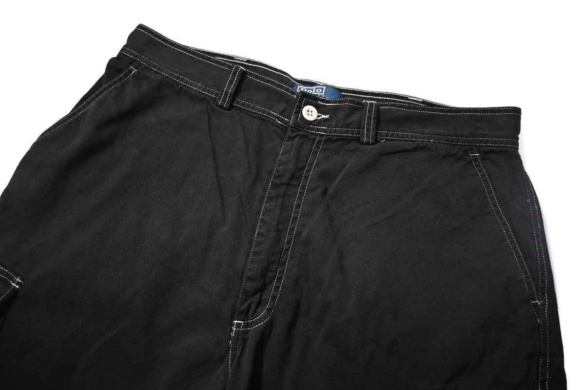 画像2: 90-00s Used Polo Ralph Lauren Cargo Shorts Black Over Dye ラルフローレン (2)