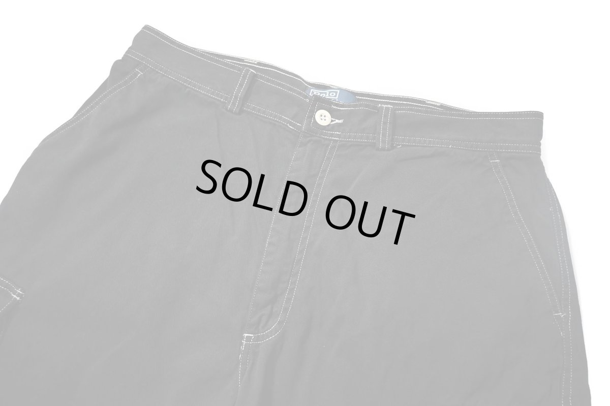 画像2: 90-00s Used Polo Ralph Lauren Cargo Shorts Black Over Dye ラルフローレン (2)