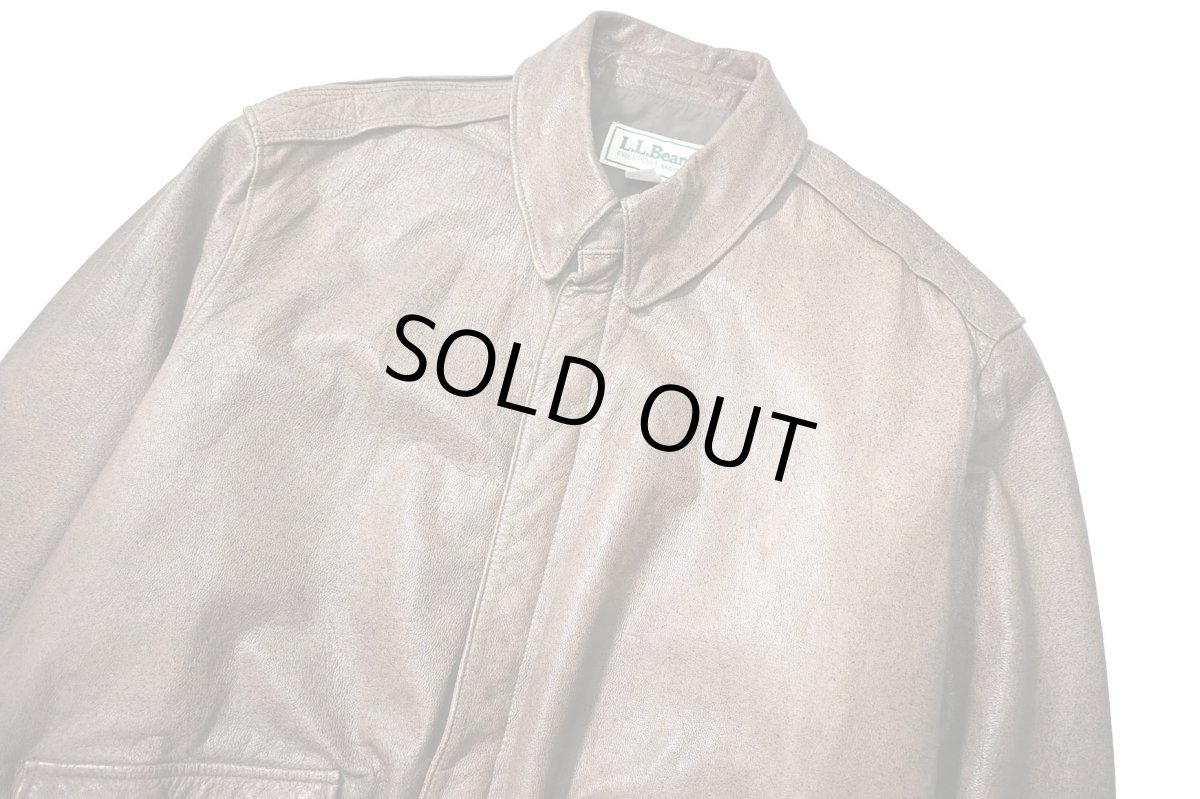 画像3: 80s Used L.L.Bean Type A-2 Leather Flight Jacket made in USA (3)