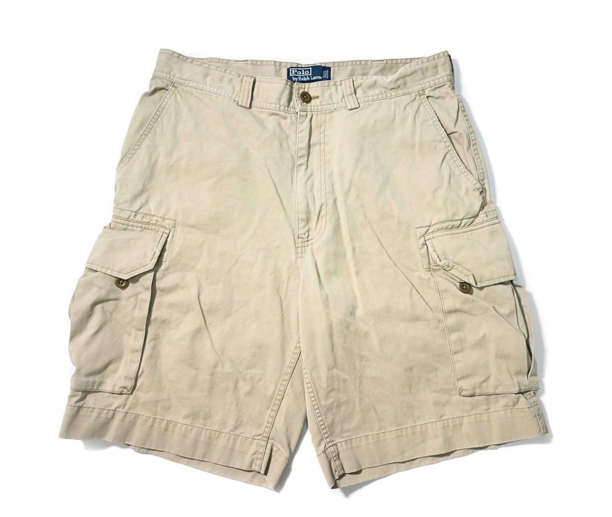 画像1: 90-00s Used Polo Ralph Lauren Cargo Shorts Khaki ラルフローレン (1)