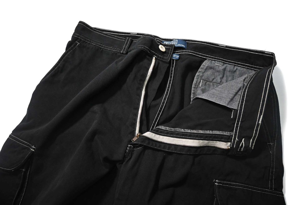 画像4: 90-00s Used Polo Ralph Lauren Cargo Shorts Black Over Dye ラルフローレン (4)