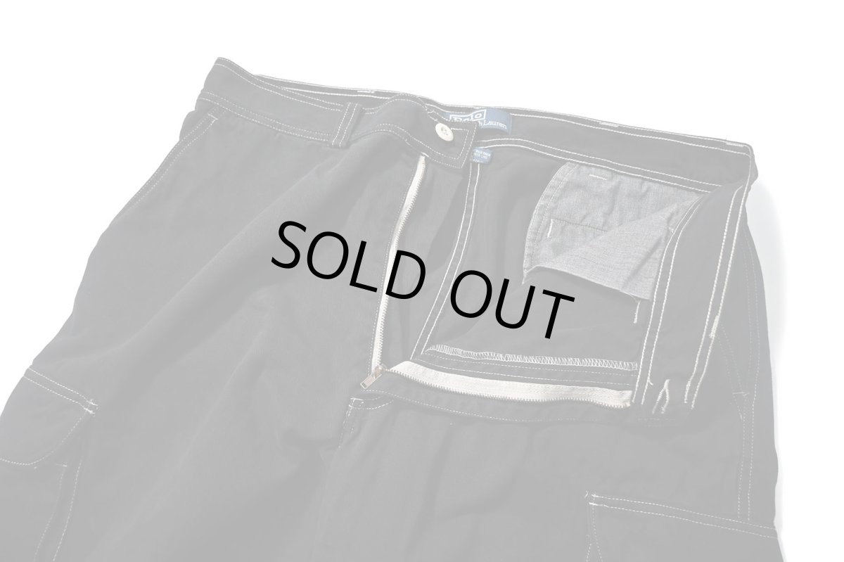 画像4: 90-00s Used Polo Ralph Lauren Cargo Shorts Black Over Dye ラルフローレン (4)