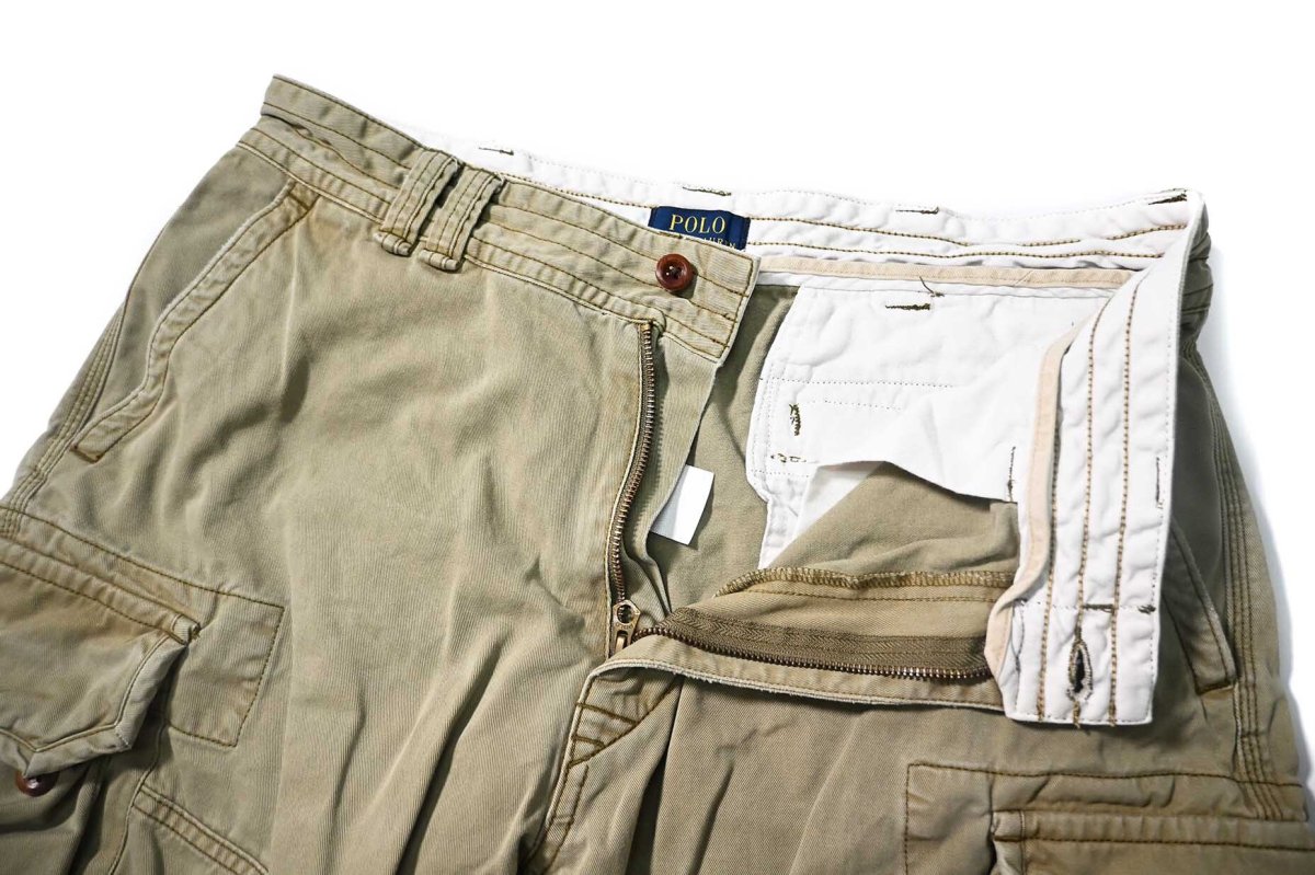 画像4: Used Polo Ralph Lauren Cargo Shorts Khaki ラルフローレン (4)