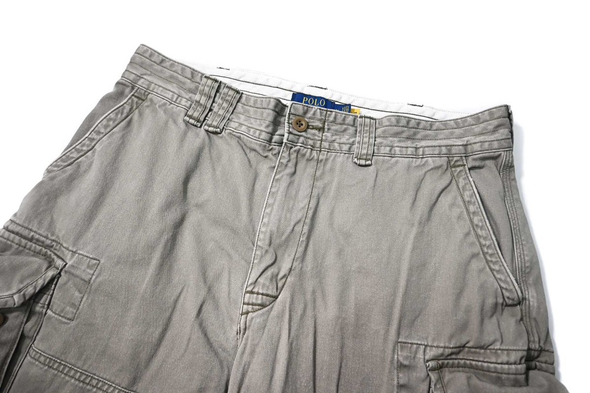 画像2: Used Polo Ralph Lauren Cargo Shorts Olive ラルフローレン (2)