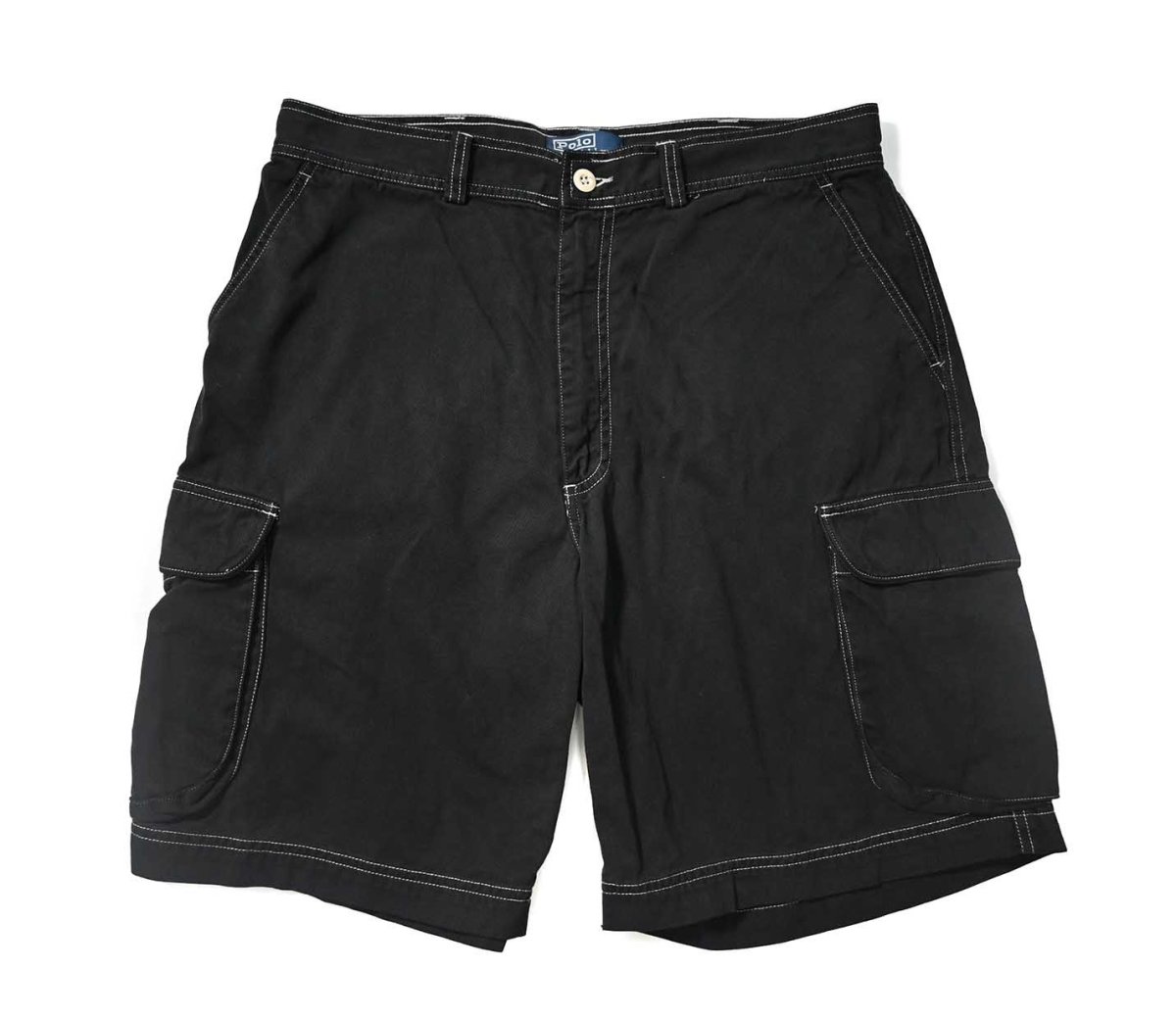 画像1: 90-00s Used Polo Ralph Lauren Cargo Shorts Black Over Dye ラルフローレン (1)
