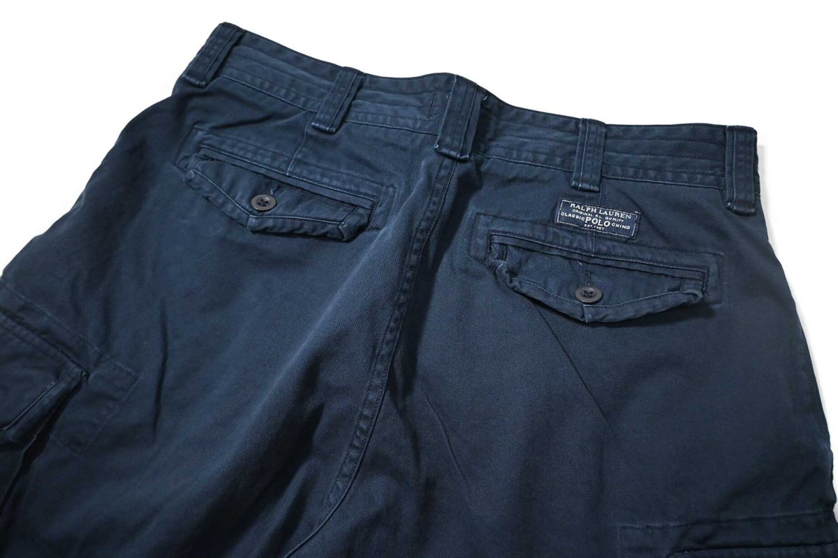 画像3: Used Polo Ralph Lauren Cargo Shorts Navy ラルフローレン (3)
