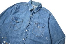 画像2: 80s Used Wrangler Denim Western Shirt made in USA (2)