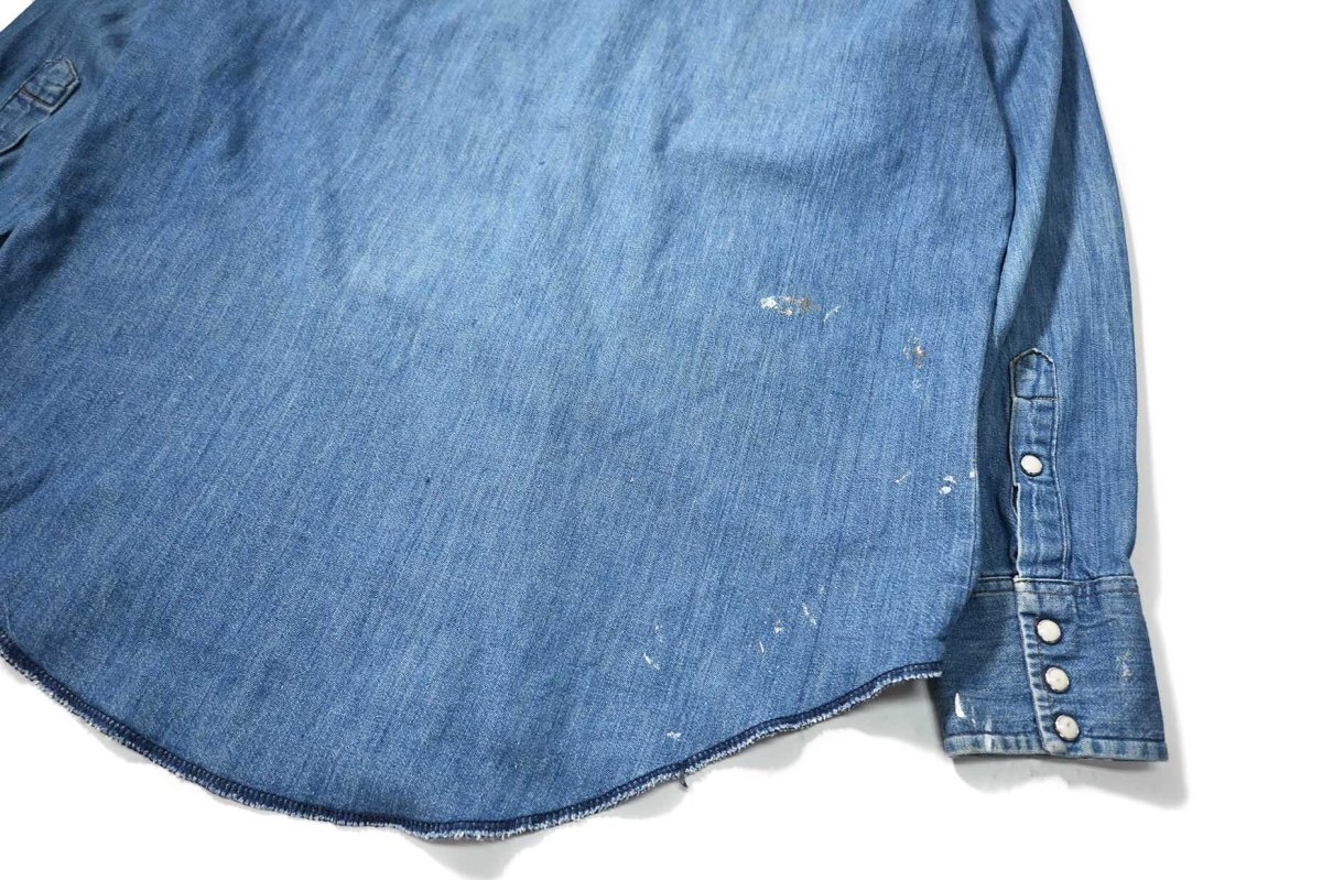 画像6: 80s Used Wrangler Denim Western Shirt made in USA (6)