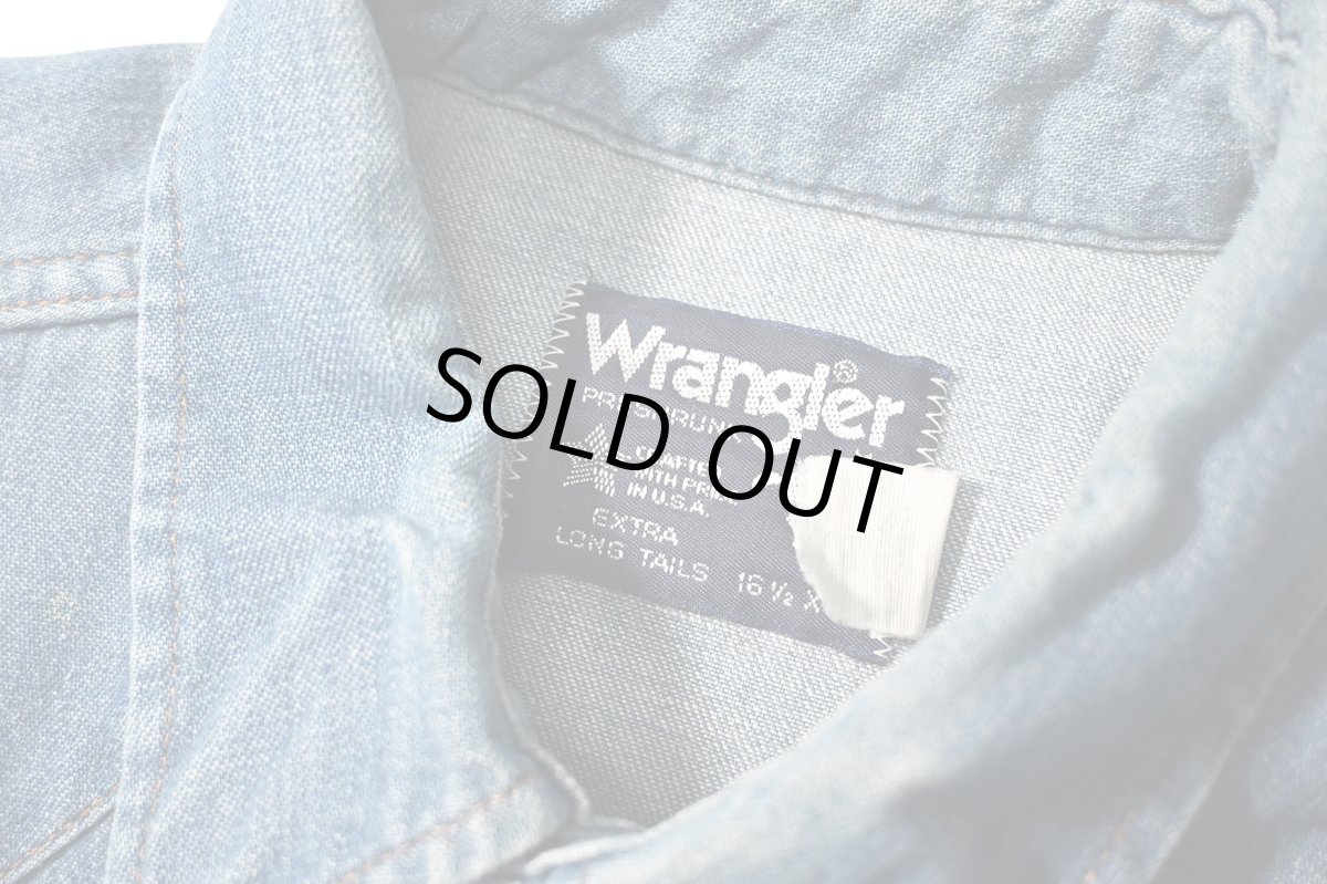 画像5: 80s Used Wrangler Denim Western Shirt made in USA (5)