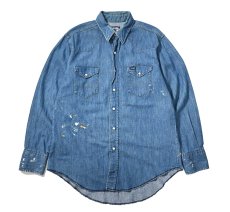 画像1: 80s Used Wrangler Denim Western Shirt made in USA (1)