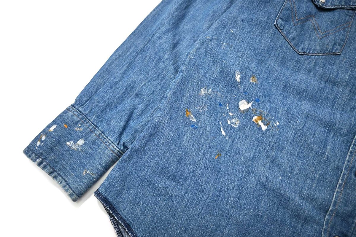 画像4: 80s Used Wrangler Denim Western Shirt made in USA (4)