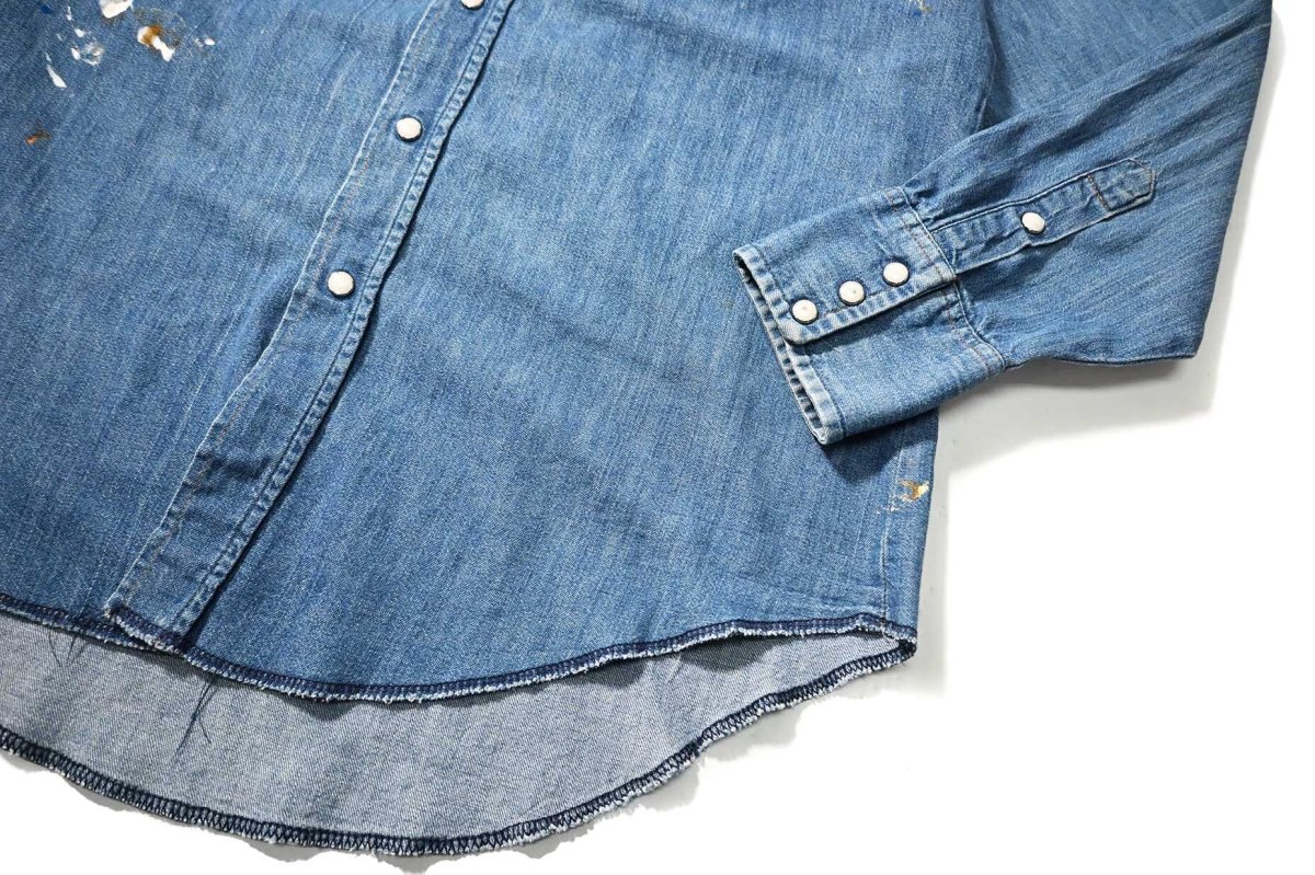 画像3: 80s Used Wrangler Denim Western Shirt made in USA (3)