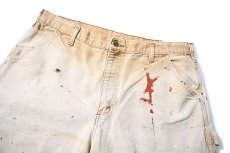 画像2: 07' Used Carhartt Painted Duck Work Shorts Brown (2)